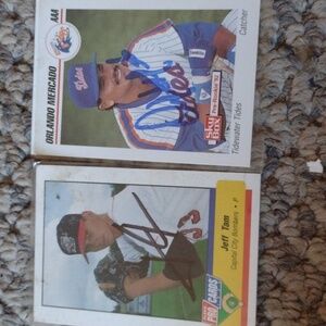 2 Autographed BB Cards